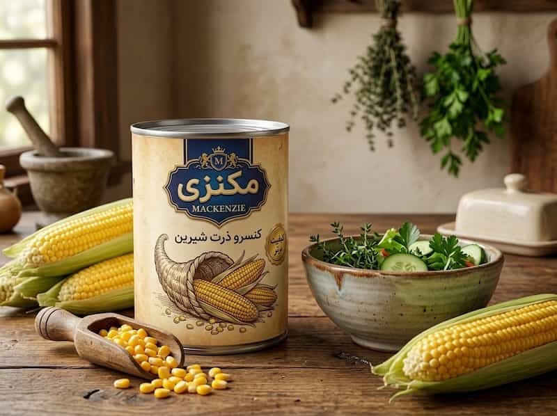 کنسرو ذرت مکنزی برای تهیه غذاهای سریع و متنوع